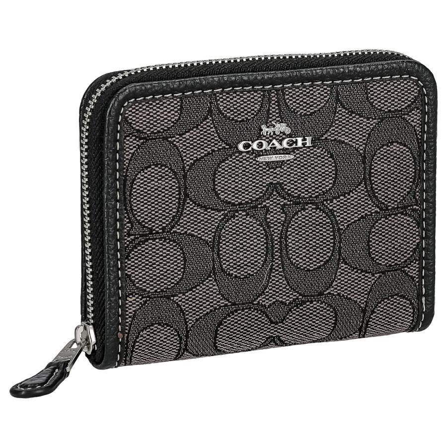 【新品】COACH 二つ折り財布 スモール ジップ ジャカード CH389 COACH コーチ 小物 二つ折り財布 CH389 レディース スモール ジップ