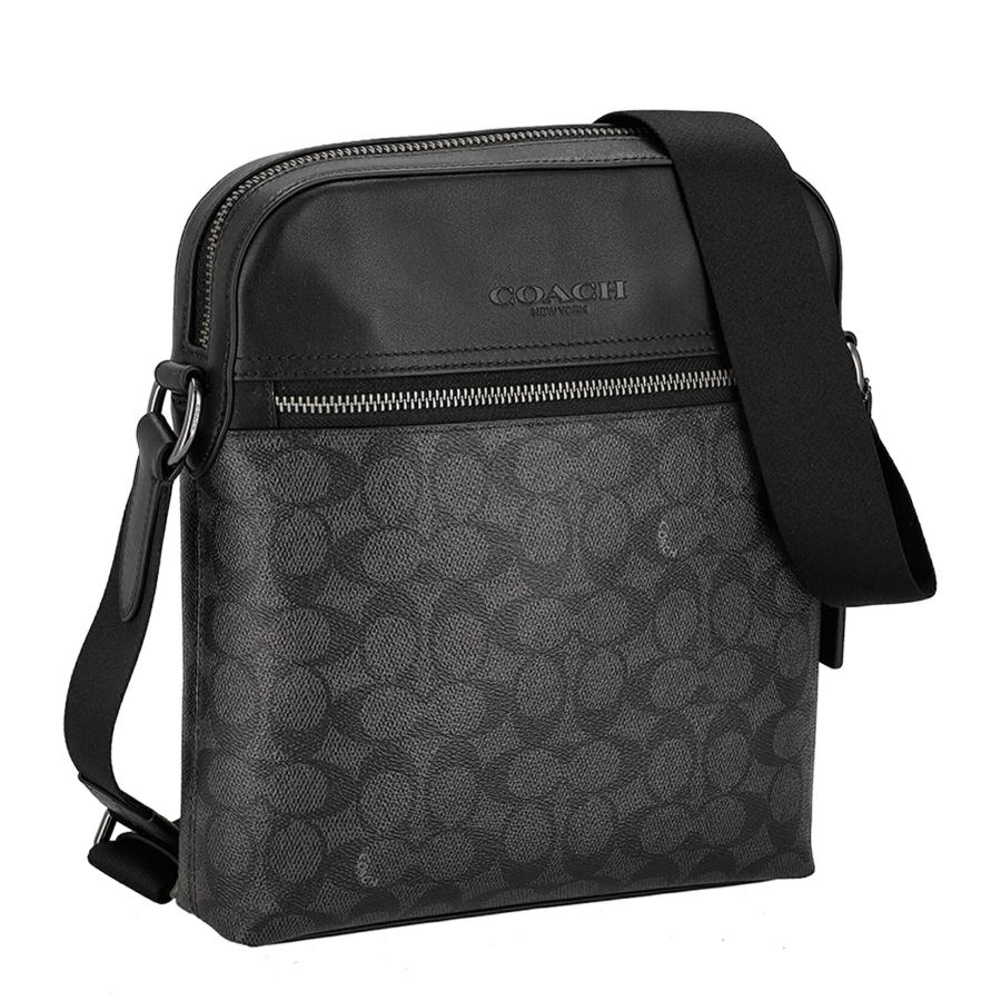 極美品 COACH コーチ パーフォレイテッド フライトバッグ ブラック 黒 COACH コーチ バッグ ショルダーバッグ CZ398 メンズ HOUSTON FLIGHT