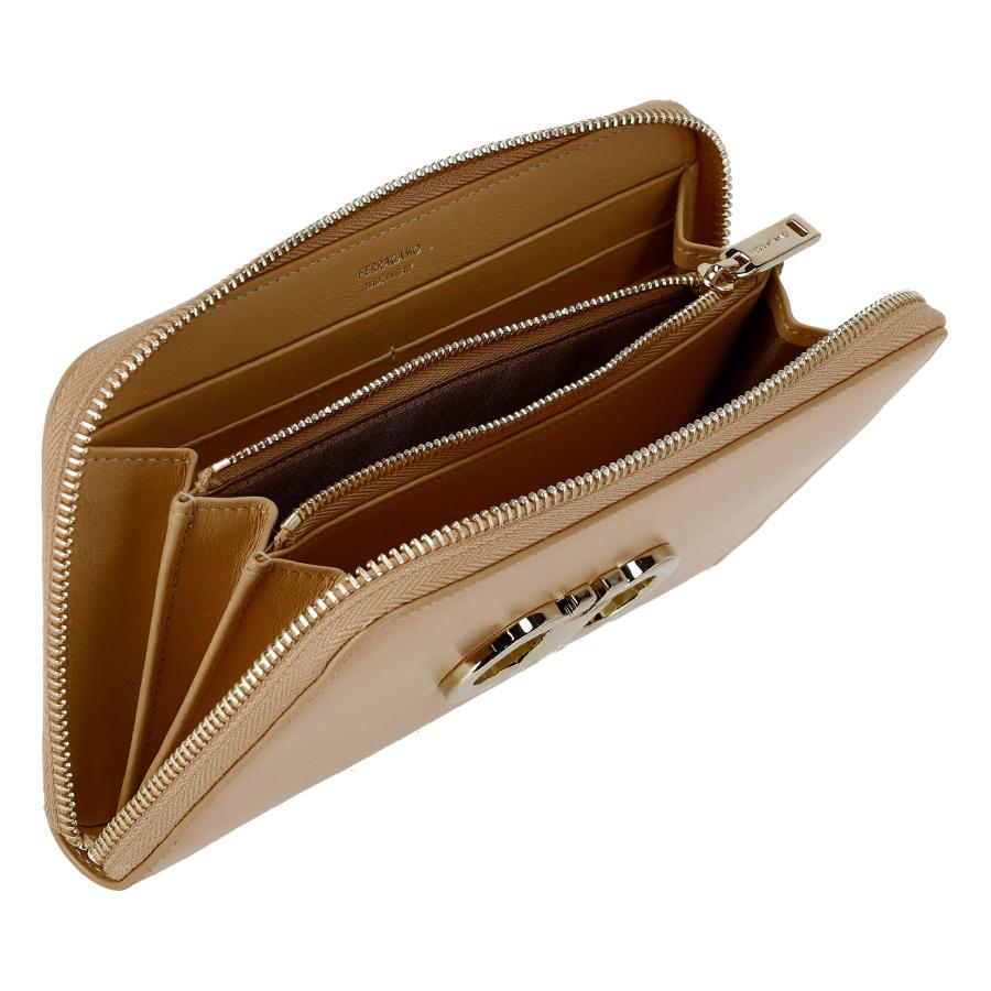 Ferragamo フェラガモ 財布 長財布 ラウンドファスナー DOUBLE GANCIO  220626  レディース 770856 770772の画像