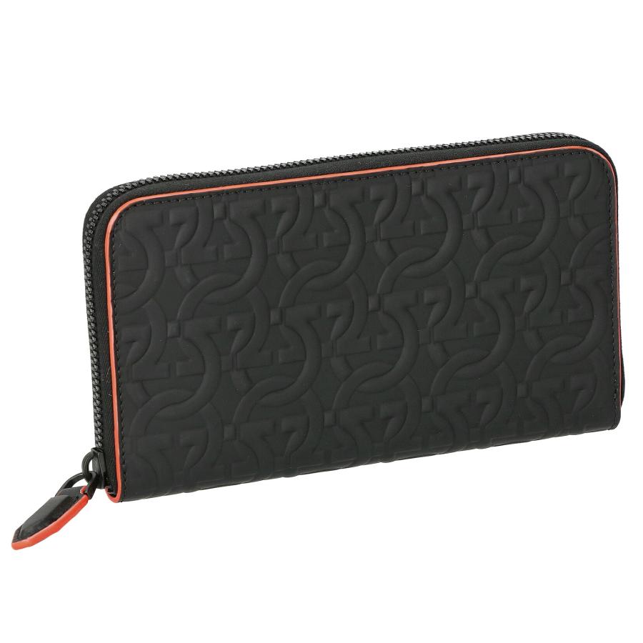 Ferragamo フェラガモ 財布 ラウンドファスナー長財布 TRAVEL EMBOSSED FLUO 660965 751831 メンズ