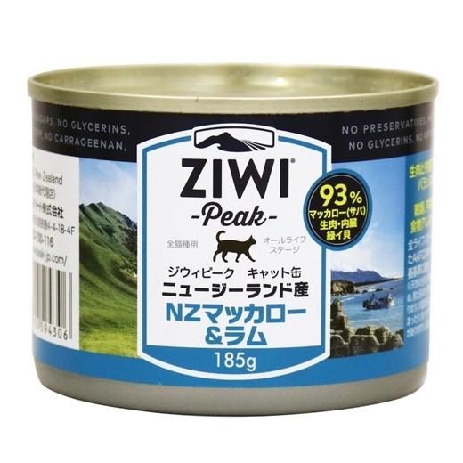 ZiwiPeak 猫缶 ニュージーランドマッカロー＆子ヒツジ 185g×12缶 9421016594306