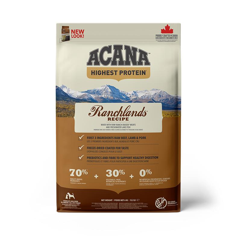 ACANA（アカナ） ハイエストプロテイン ランチランド レシピ 犬用 6kg