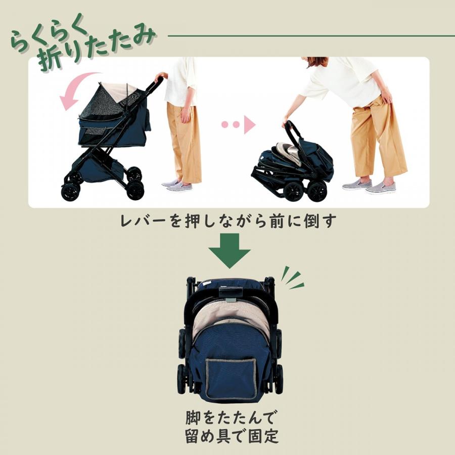 Add Mate アドメイト ペットお出かけ用 軽量折りたたみカート ネイビー Add.Mate アドメイト ハグムー スマートドッグウォーカー