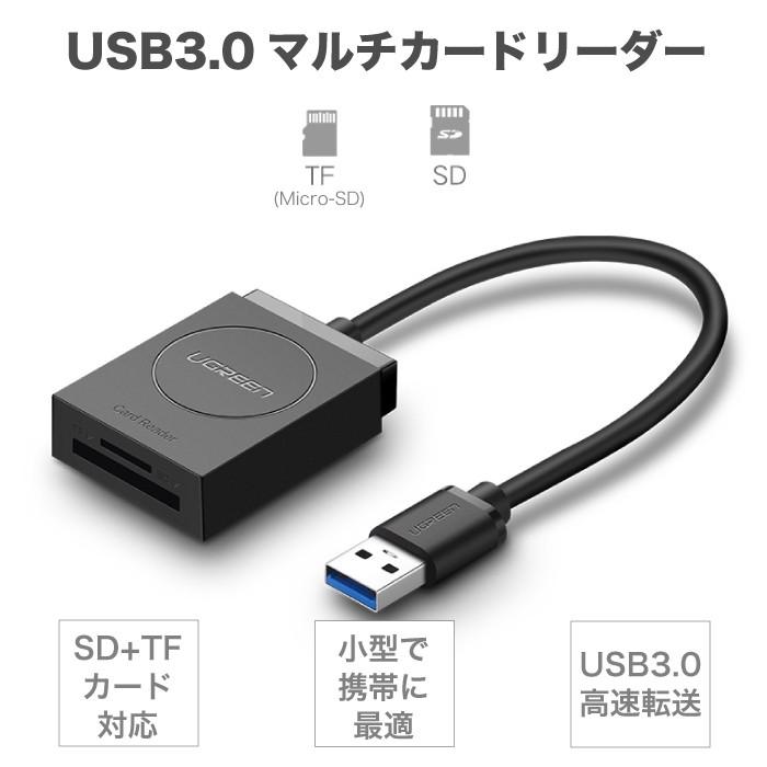 日本未発売 限定タイムセール カードリーダー USB 3.0 高速メモリカードリーダライタ SD SDXC SDHC Micro MMC RS-MMC UHS-I PS3 PS4 など対応 UGREEN No.20250 NP sombel.ru sombel.ru