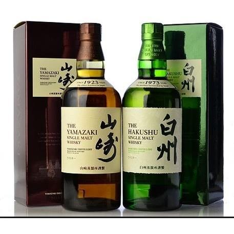 サントリー シングルモルトウイスキー 山崎＆白州 各700ml 飲み比べ2本