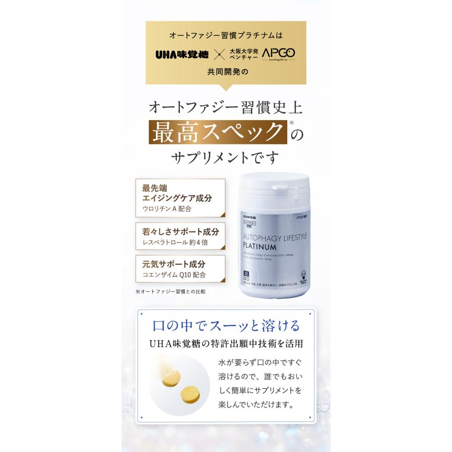 UHA味覚糖 公式】オートファジー習慣 PLATINUM（プラチナム） 30日分