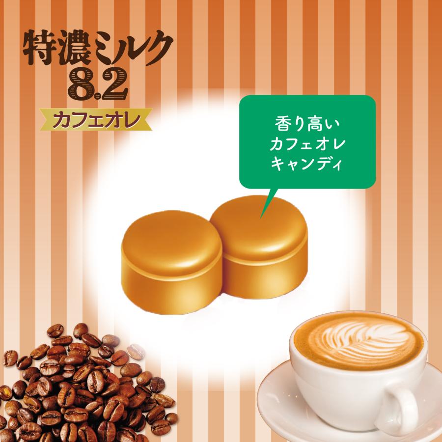 UHA味覚糖 機能性表示食品 特濃ミルク8.2 カフェオレ 8袋セット : UHA