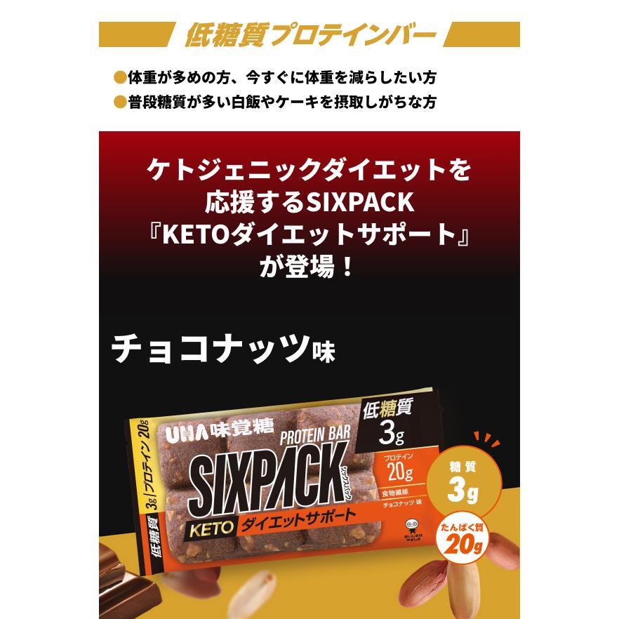 UHA味覚糖 SIXPACK シックスパック プロテインバー チョコレート味 10