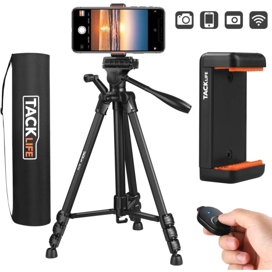 Tacklife 三脚 ミニ三脚 リモコン付き 一眼レフカメラ スマホ三脚 最大耐荷重５kg 4段階伸縮 3way雲台 360回転 軽量 ア Uhs By 0 通販 Yahoo ショッピング