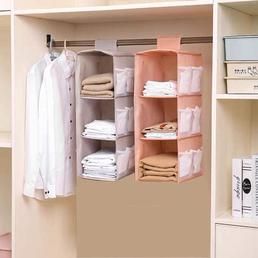 Tenfa 吊り下げ収納 クローゼット 多機能 衣類ラック 3段 9ポケット 下着収納ポケット付き 折りたたみ 大容量 吊るす収納 幅30 Uhs By 0 通販 Yahoo ショッピング