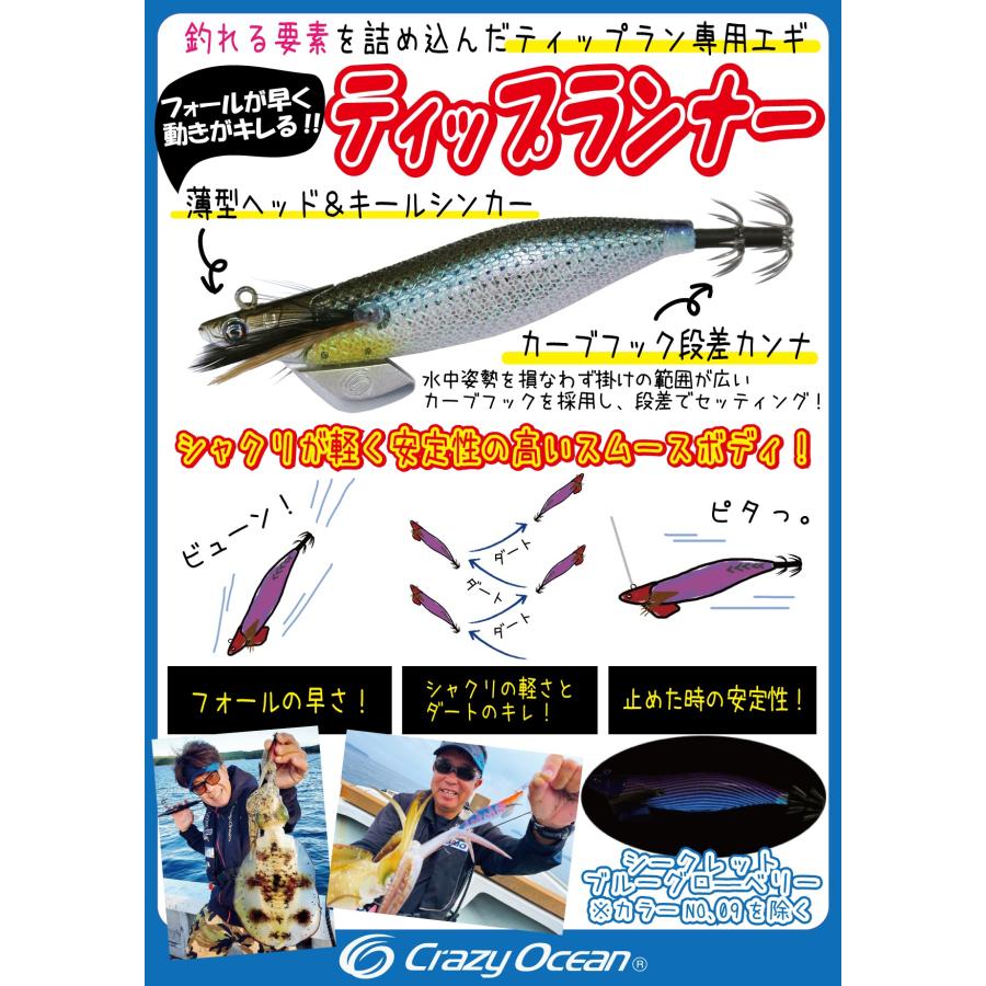 クレイジーオーシャン) ティップランナー 3.5号 #04 パープル