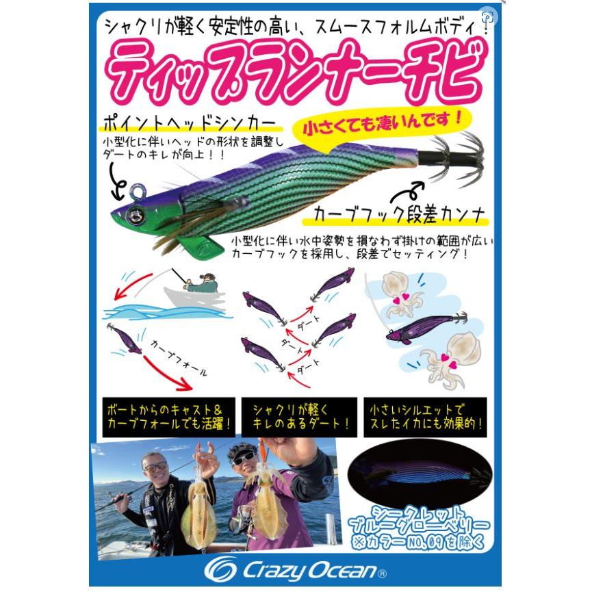 ティップランナーチビ　2.5号　11個セット 多色 クレイジーオーシャン) ティップランナーチビ 2.5号 #11 マジカル