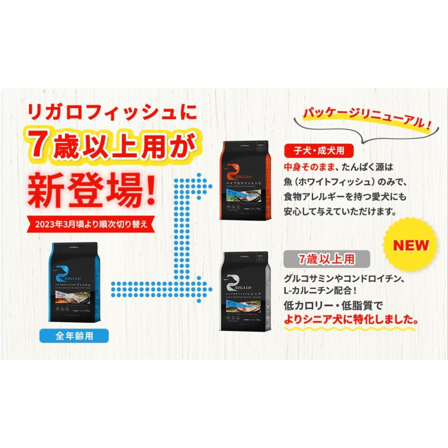 リガロ　ハイプロテインレシピ　子犬成犬用　ホワイトフィッシュ　12kg リガロ ハイプロテインレシピ 子犬 成犬用 フィッシュ 12kg