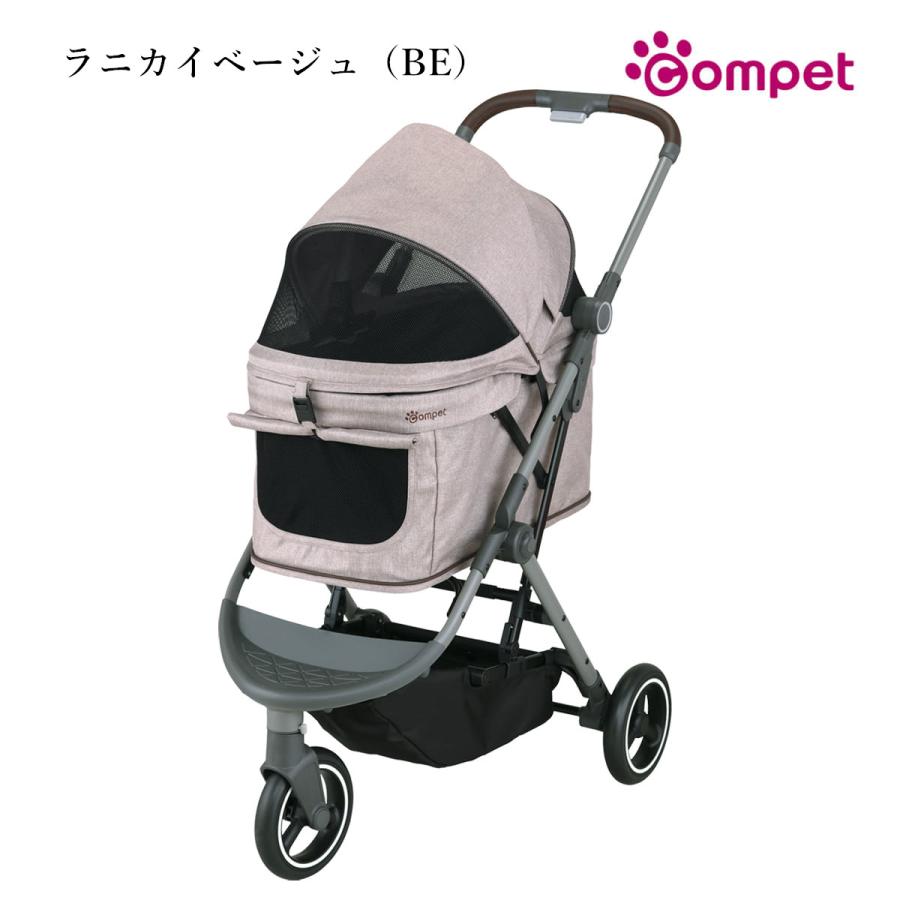 【美品】コンビ コムペット ルルテイル キャリー グレー　カート compet Compet Lulutail コムペット ルルテイル ペットカート