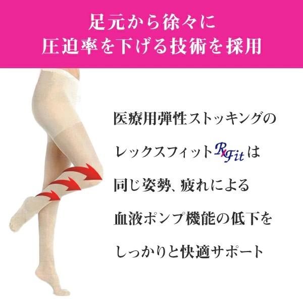 医療用 弾性ストッキング レックスフィット 厚手ハイソックス 中圧