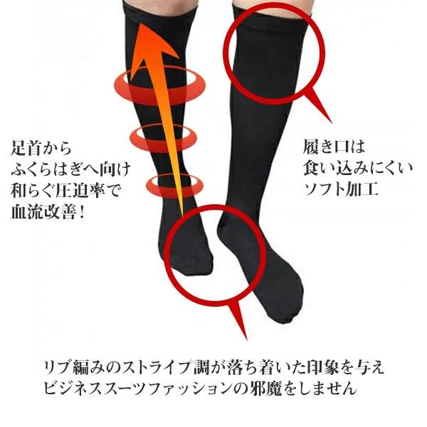医療用 弾性ストッキング レックスフィット 男性用 ハイソックス 中圧