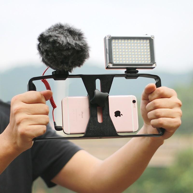 ビデオライト 携帯電話アクセサリー iPhoneX8 ビデオカメラ用 カメラホットシュー LEDランプ ハンドルグリップ｜uitworld｜04