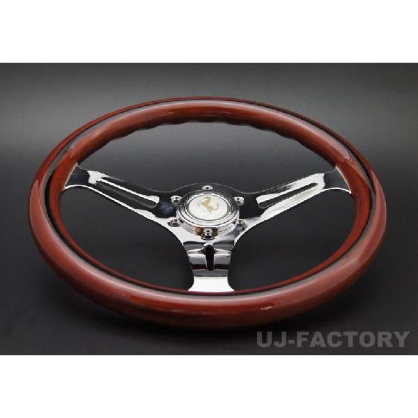 ナルディー　ウッド製 3スポーク ステアリング 本体 小径 ウッドステアリング ナルディータイプ 33パイ QSW1003-1 : 株式
