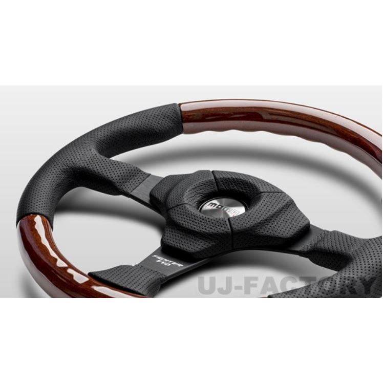 MOMOステアリング ファイター・ウッド/レザー コンビ 35Φ 正規品 MOMO ステアリング FIGHTER EVO LEATHER & WOOD 35φ