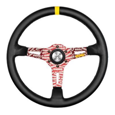 正規品 MOMO ステアリング ウルトラ ジャパン ブラック レザー/レッド