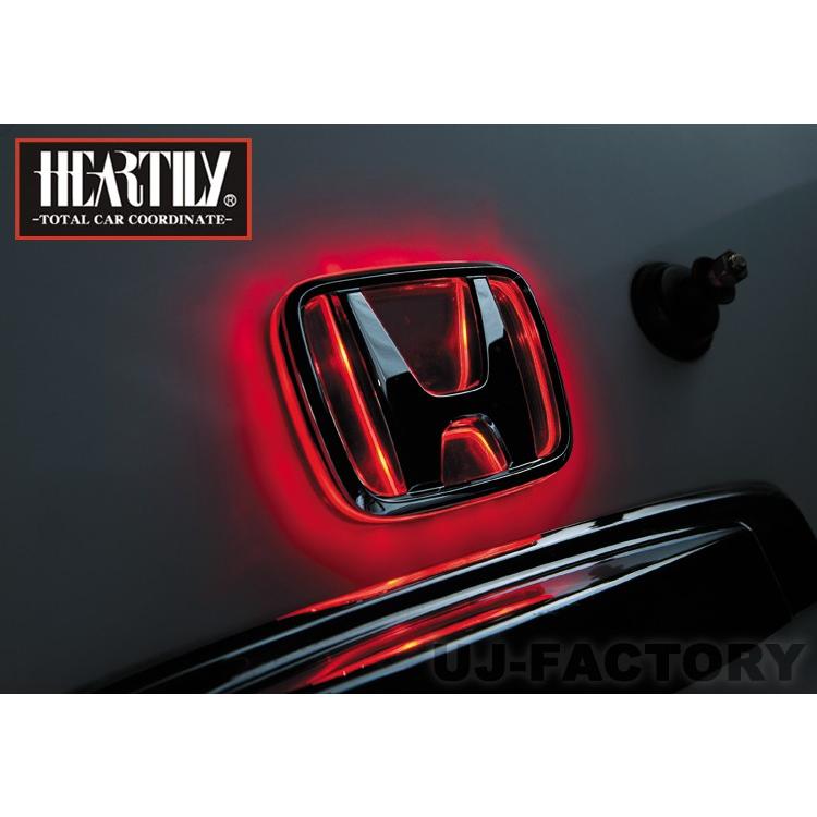 HEARTILY LEDシャイニングエンブレム HONDA ホンダ (H-03) 93mm × 76mm