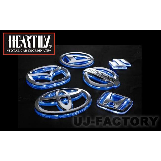 光るエンブレム HEARTILY LEDシャイニングエンブレム MAZDA マツダ (M-01) 125.5×100mm