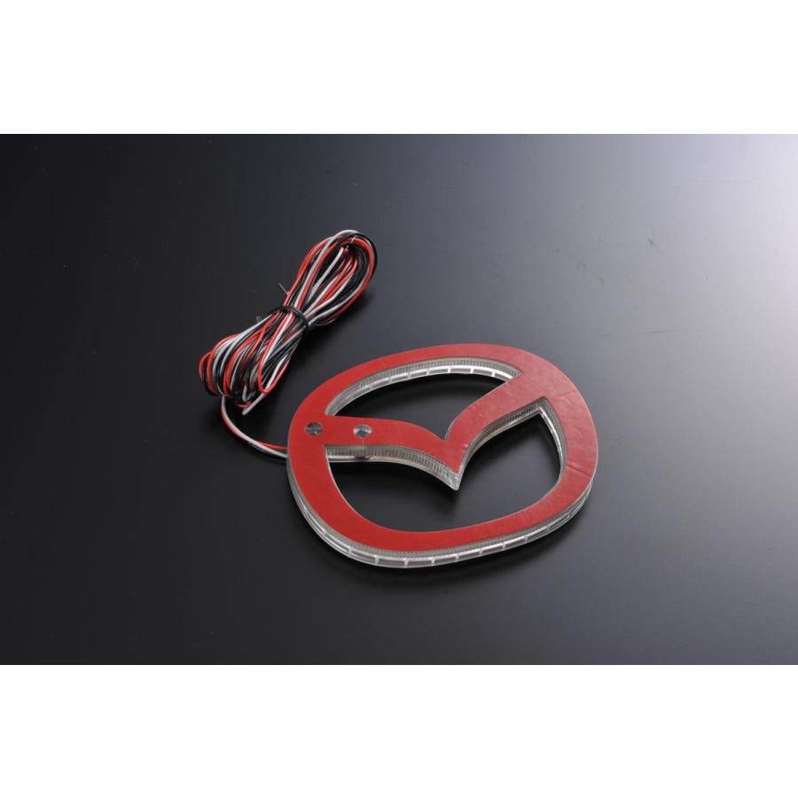HEARTILY LEDシャイニングエンブレム MAZDA マツダ (M-01) 125.5×100mm