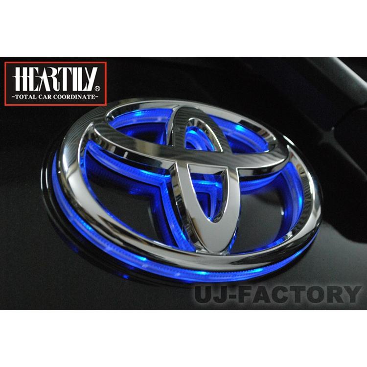 HEARTILY LEDシャイニングエンブレム TOYOTA トヨタ (T-05) 120×82mm