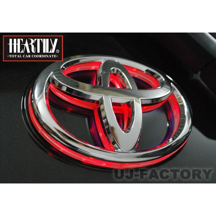 HEARTILY LEDシャイニングエンブレム TOYOTA トヨタ (T-05) 120×82mm