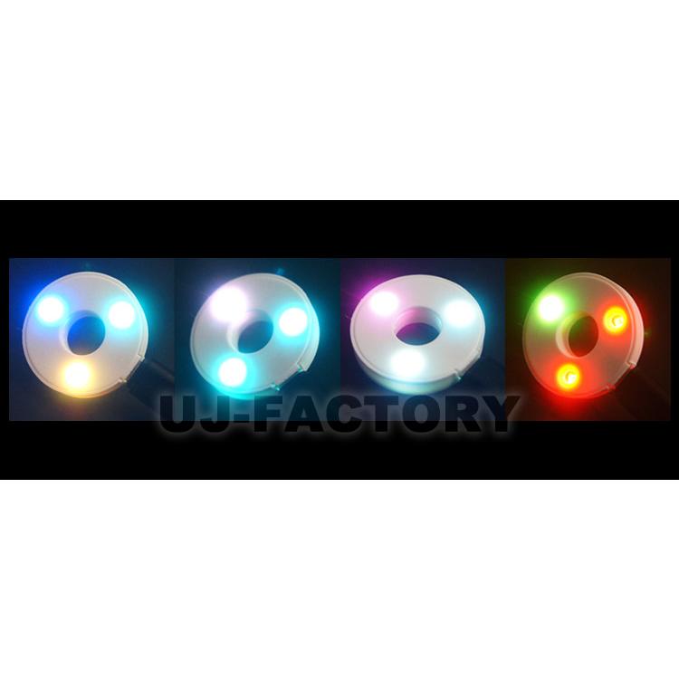 LED照明付き 水中花シフトノブ 150mm 変換アダプター付 クリスタル