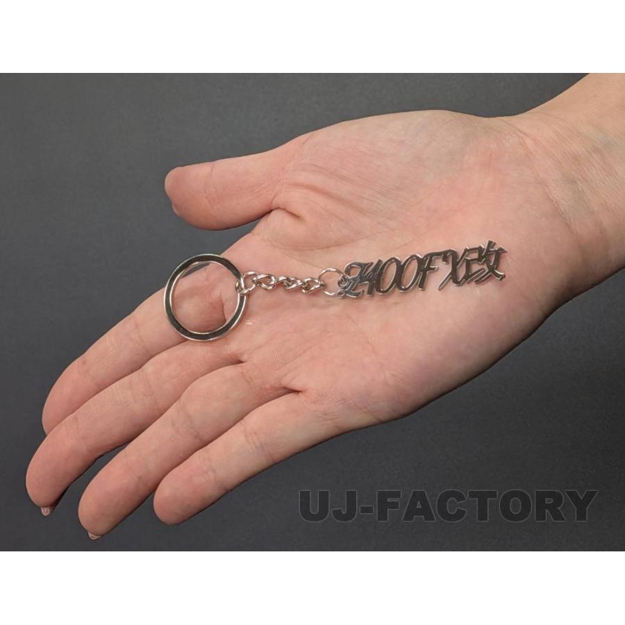 メタルキーホルダー チェーン付き ステンレス 切文字 カワサキ Z400FX