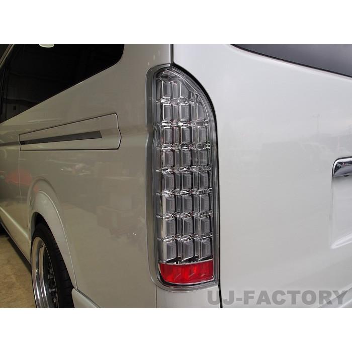 【新品】MBROエムブロ バレルLEDテールランプ　ハイエース200系 エムブロ(MBRO) フルLEDテールレンズ シューティングEVO クローム