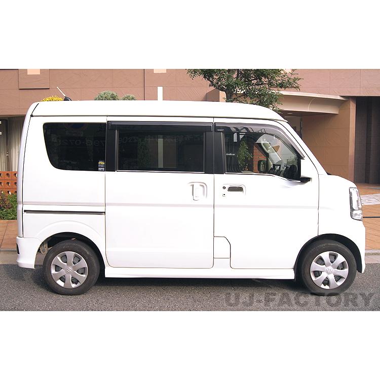 即納 製鏡面仕上 輝く ウインドートリム SUZUKI エブリイワゴン DA17W H27/2〜 (HW05S4211) サイドウインドーモール