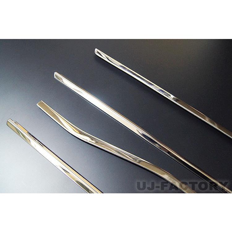 即納 製鏡面仕上 輝く ウインドートリム SUZUKI エブリイワゴン DA17W H27/2〜 (HW05S4211) サイドウインドーモール