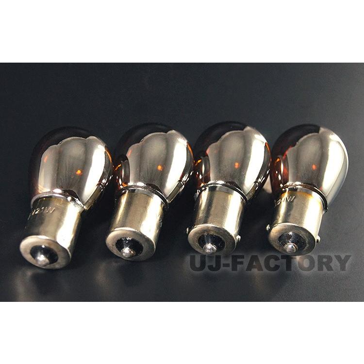 BMWタイプ角型ウィンカー 新品 ステーバルブ付 4個セット 汎用品