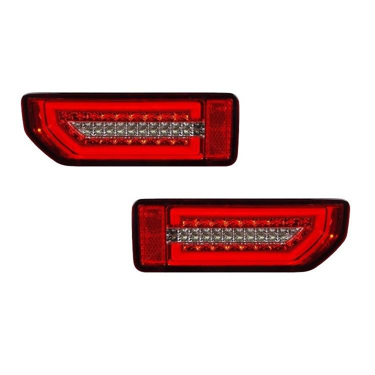 MBRO 流れるウインカー搭載 LEDサンダーテールランプ レッドレンズ