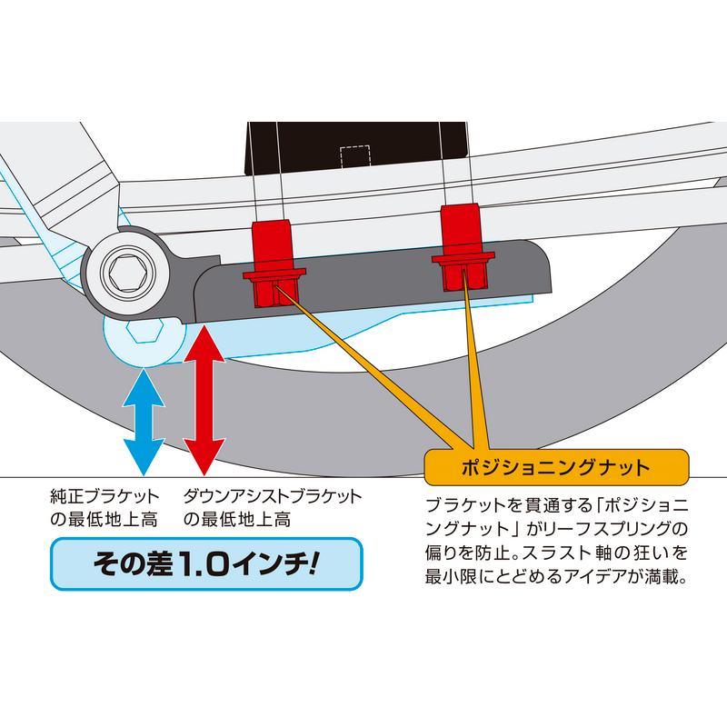 玄武 Genb ダウンアシストブラケット ハイエース TRH/KDH/GDH200系