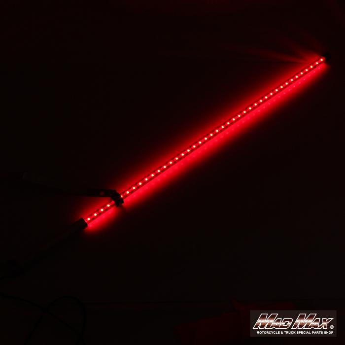 MAD MAX（マッド マックス） 汎用 オートバイ用 旗棒白 LED レッド