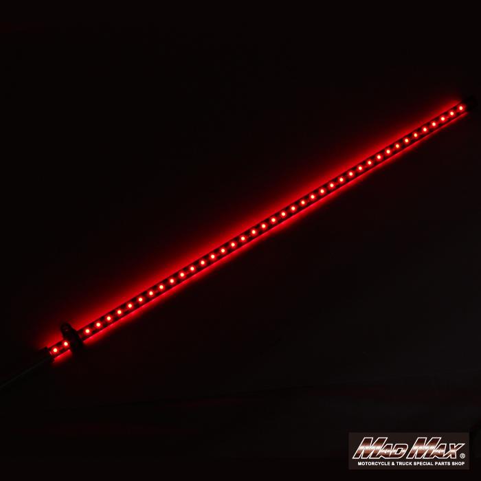 オートバイ用 旗棒黒 LED レッド 発光 フラッグポール 900mm MAD MAX（マッド マックス） 汎用 オートバイ用 旗棒黒 LED レッド発光