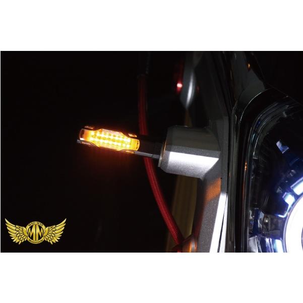 MAD MAX 汎用 LED 18連 アルミシーケンシャル ウインカー クリア 2個セット (WL-9093LED-SQ) マッドマックスの画像