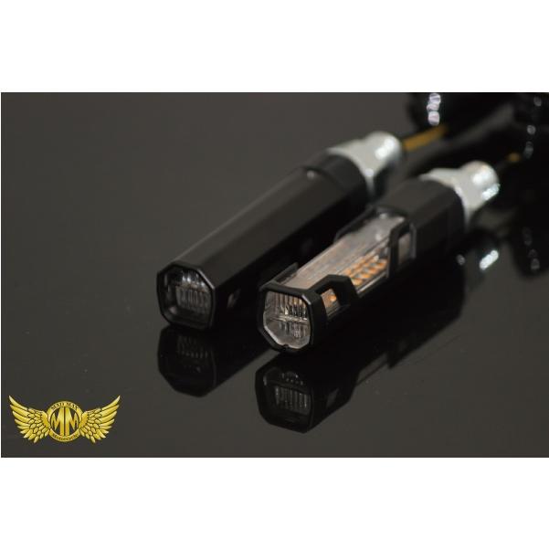 MAD MAX 汎用 LED 18連 アルミシーケンシャル ウインカー クリア 2個セット (WL-9093LED-SQ) マッドマックスの画像