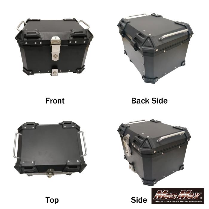 MAD MAX オートバイ用 アルミ製 リアボックス WX トップケース 45L ブラック (MM18-WX45L-BK) マッドマックスの画像
