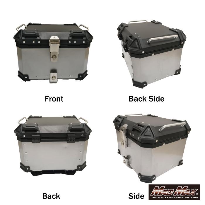 MAD MAX オートバイ用 アルミ製 リアボックス WX トップケース 45L シルバー (MM18-WX45L-SV) マッドマックスの画像