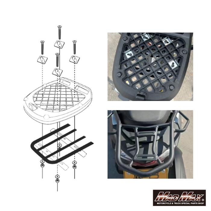 MAD MAX バイク用 リアボックス パンドラ パニアケース 45L シルバー (MM18-E520-WH) マッドマックス_3