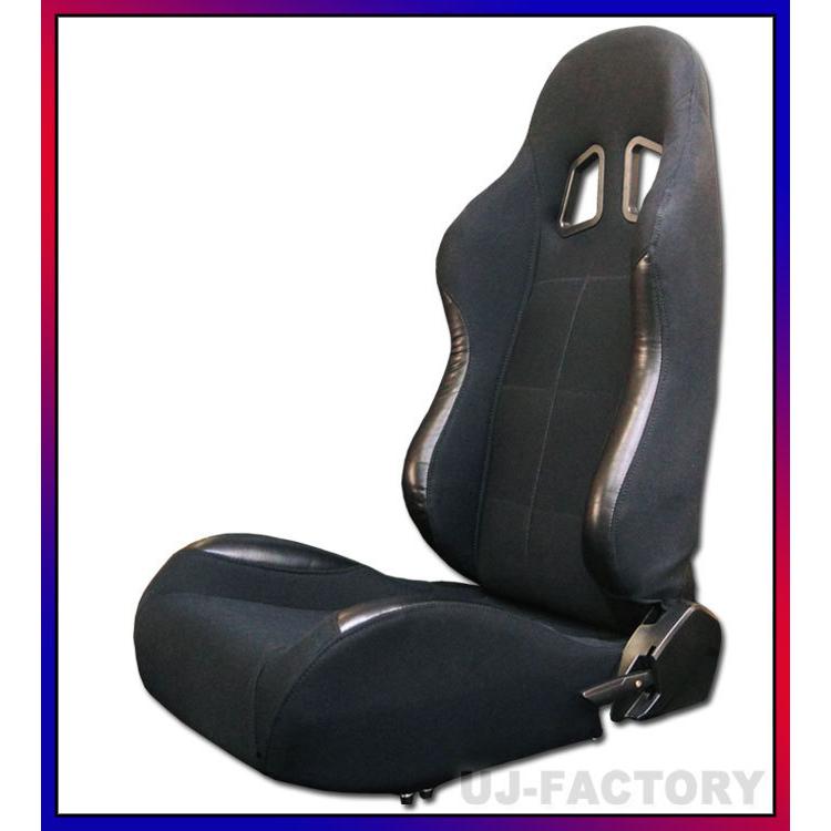 セミバケシート・スポーツ/左側 ブラック スポーティーデザイン