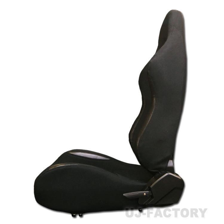 セミバケシート・スポーツ/左側 ブラック スポーティーデザイン