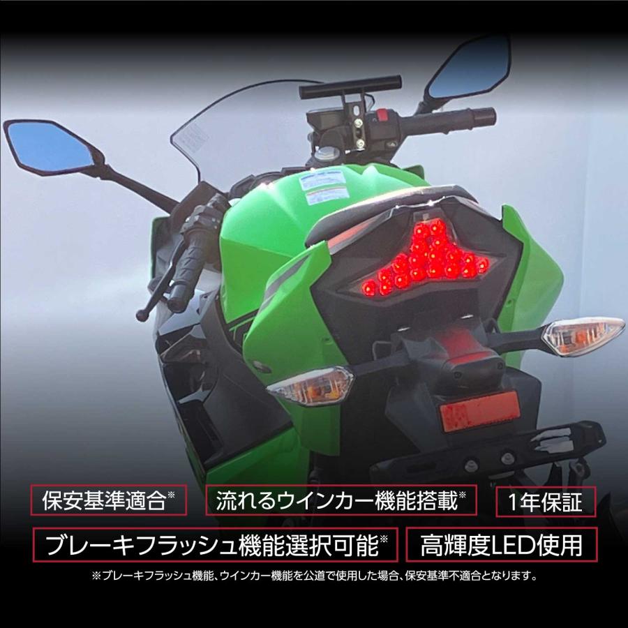 Valenti テールランプ スモークレンズ 2個セット ヴァレンティ（VALENTI） Valenti Moto LEDテールランプ KAWASAKI