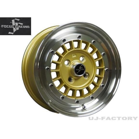 フォーカスレーシング 14インチ アルミホイール フォーカスレーシング 4本 14×8J -13 PCD114.3 4H