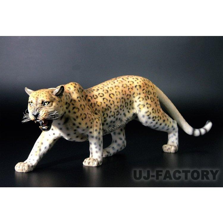 【即納！】精悍な豹（ヒョウ）フィギュア（オブジェ）1/6スケール 獲物狙う迫力のあるリアルなディティール！ 全長：約350mm LEOPARD レパード 肉食｜uj-factory｜10