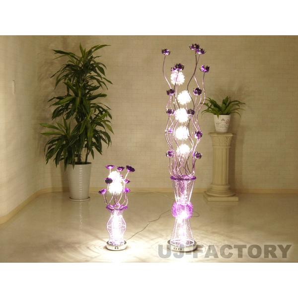 ゴージャス LED フラワースタンド / パープル ◇ フロアスタンド＋